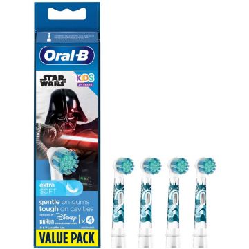 Oral-b Rezerve pentru periuta de dinti electrica copii Oral-B EB10-4, 4 buc, Star Wars Alb