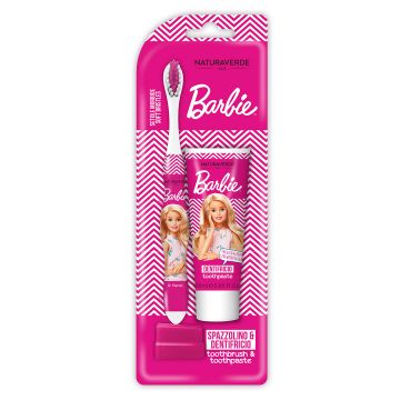 Set 1 periuta + 1 pasta de dinti 25ml Barbie, Naturaverde