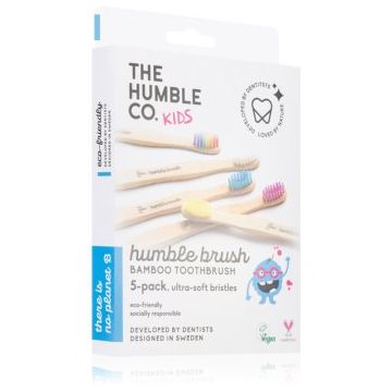 The Humble Co. Brush Kids Periuta de dinti de bambus ultra moale