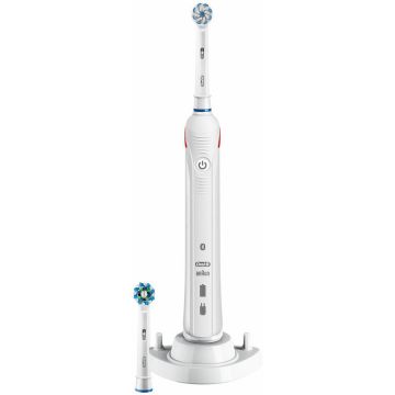Oral-b Periuta de dinti electrica cu cap senzitiv Oral-B Smart 4000S, 40000 pulsatii/min, 8800 oscilatii/min, Curatare 3D, 3 programe, 2 capete, Alb
