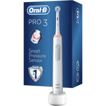 Oral-b Periuta de dinti electrica Oral-B Pro 3 3000 Cross Action, Alba