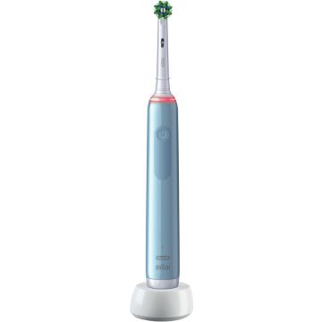 Oral-b Periuta de dinti electrica Oral-B Pro 3 Cross Action, Curatare 3D, 3 programe, 1 capat, Albastru