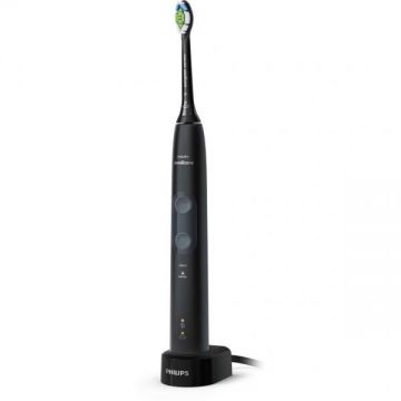 Philips Periuta de dinti sonica electrica Philips Sonicare ProtectiveClean HX6830/44, 2 moduri, 1 capat de periere, functie BrushSyn, Numar de miscari/minut 62000, senzor de presiune, Negru