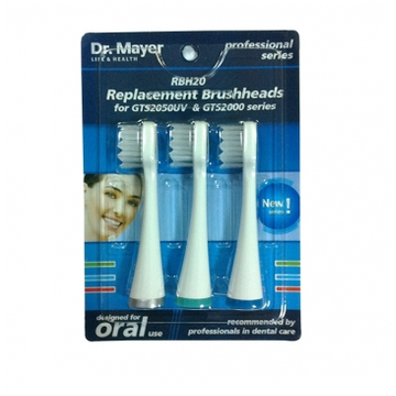 Rezerva capete pentru periuta sonica GTS2000/  GTS2060/  GTS2050, 3 bucati, Dr.Mayer