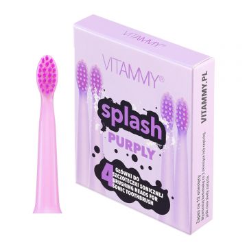 Set 4 rezerve periuta de dinti VITAMMY Splash TH1811-4 Purply, Violet