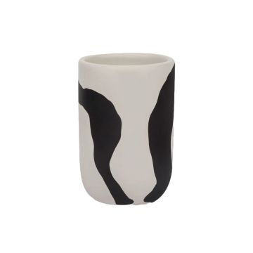 Suport pentru periuța de dinți negru-alb din ceramică Icon – Mette Ditmer Denmark