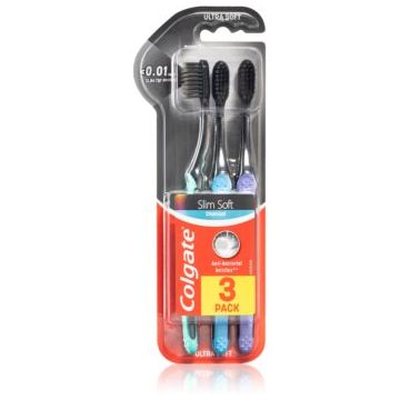 Colgate Slim Soft Active Periuțe de dinți moi cu cărbune activ