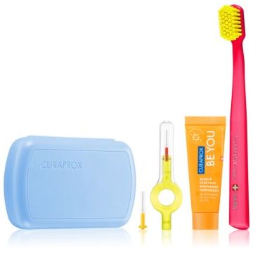 Curaprox Travel Set Set de călătorii pentru dinti, limba si gingii Blue