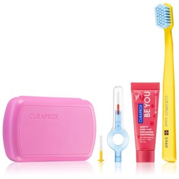 Curaprox Travel Set Set de călătorii Pink(pentru dinti, limba si gingii)