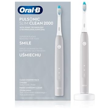 Oral B Pulsonic Slim Clean 2000 Grey periuta de dinti cu ultrasunete