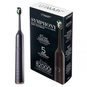 Periuta de dinti electrica Vitammy Symphony, 82000 vibratii/min, 5 moduri de periaj, B9071AF-CE Negru