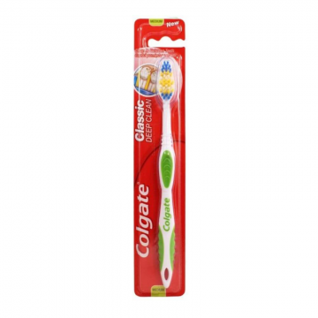 Periuta de Dinti Colgate Classic Deep Clean, Blister, Culoare Alb/Verde