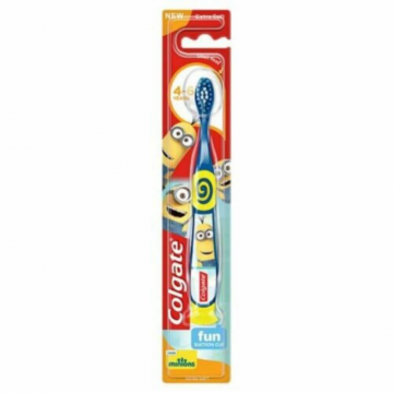 Periuta de Dinti Colgate Extra Soft, Copii 4-6 Ani, Model Minion, Culoare Albastra, Blister