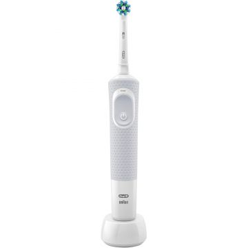 Periuta de dinti electrica Oral-B D100 Vitality Cross Action, 7600 oscilatii, 1 program, 1 capat, Alb