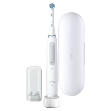 Periuta de dinti electrica Oral-B iO4 White, 4 programe, 1 capat, Alb