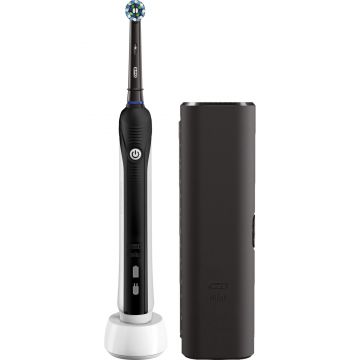 Periuta de dinti electrica Oral-B PRO 750 Black Edition, 8800 oscilatii, 1 program, 1 capat, Negru