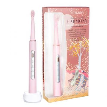 Periuta de dinti electrica VITAMMY Harmony, 60000 vibratii/min, 3 moduri de periaj, Roz, TB8132-CE Pink