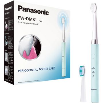 Periuta de dinti Panasonic Sonic vibration EW-DM81-G503, 31.000 Oscilatii, 2 Programe, Verde