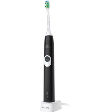 Periuta de dinti sonica electrica Philips Sonicare ProtectiveClean 4300 HX6800/63, 62000 miscari/min., 2 intensitati, Senzor presiune, Functie BrushSync, Negru/Alb