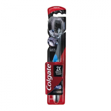 Periuta Dinti Colgate 360 Charcoal, Blister, Culoare Albastru/Negru