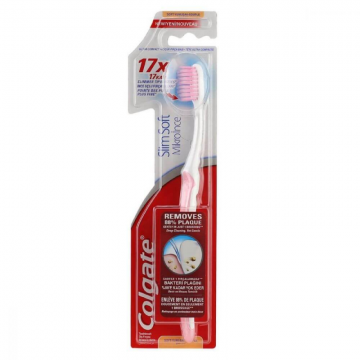 Periuta Dinti Colgate Slim Soft, Blister, Culoare Roz/Alb