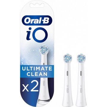 Rezerve periuta de dinti electria Oral-B iO Ultimate Clean, Compatibile cu seria iO, 2 buc, Alb