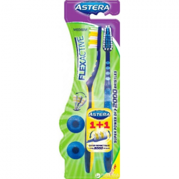 Set 2 Periute de Dinti ASTERA Flex Active Duo, Blister