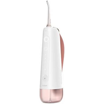 Irigator bucal Oclean W10 W6010-PK, 5 moduri de functionare, IPX7, Capacitate rezervor 200 ml, Culoare Peach Pink