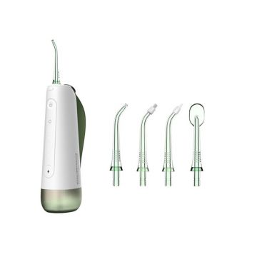 Irigator bucal Oclean W10 Water Flosser, 1400 RPM, 5 moduri de curatare, 4 capete, Verde