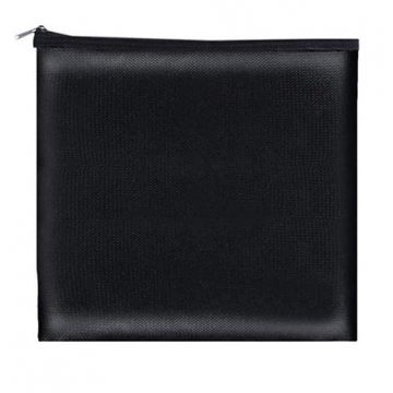 Borseta, Zamo®, pentru Accesorii Irigator Bucal sau Periute Electrice, 12x12cm, cu Fermoar, Neagra