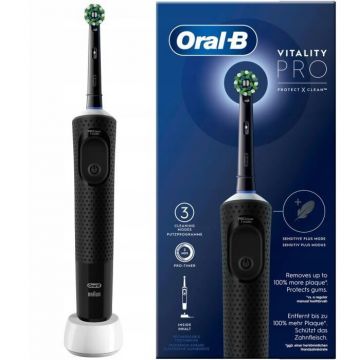 BRAUN Periuta de dinti electrica Oral-B, Vitality Pro, 1 cap de schimb, Negru