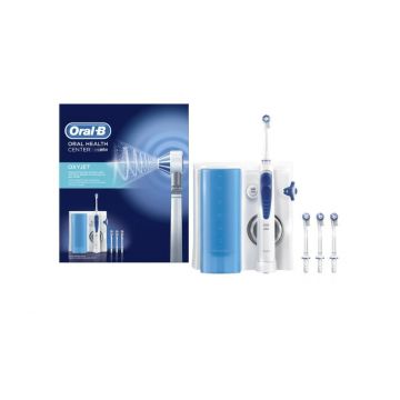 Irigator bucal Oral B, 5 trepte de intensitate, 4 capete intradentare, 600 ml, Alb
