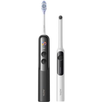 MOVA Periuta de dinti electrica si Scanner pentru detectarea placii Mova Fresh20 Vision, 22.800 vibratii/min, Negru