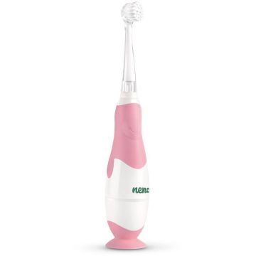 NENO Periuta de dinti electrica, NENO Denti Pink, pentru copii 3 - 36 luni, 4 capete, Roz