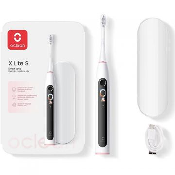 OCLEAN Set periuta de dinti smart sonica Oclean X Lite,  72,000 miscari/min, Gri