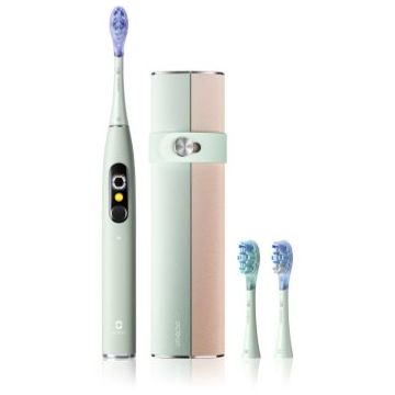 Oclean X Ultra 20 Set periuta de dinti cu ultrasunete + 2 capete de schimb cu trusă de călătorie Green