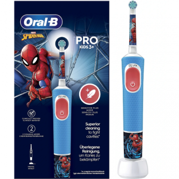 Oral-b Oral-B Vitality PRO Kids Spiderman Electric Toothbrush, Blue