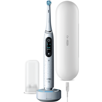 Oral-b Periuta de dinti electrica Oral-B iO Series 10 Stardust, Bluetooth, Curatare 3D, Inteligenta artificiala, 7 moduri, Alb