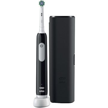 Oral-b Periuta de dinti electrica Oral-B Pro 1, Curatare 3D, 3 programe, 1 capat de periaj, trusa de calatorie, Negru