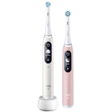 Oral-b Periute de dinti electrice Oral-B iO6, 5 moduri periaj, Timer, Senzor presiune Smart, Alb/Roz