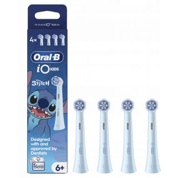 Oral-b Rezerve periuta de dinti electrica Oral-B iO Kids Disney Stitch, pentru copii cu varsta peste 6 Ani, 4 bucati, Albastru