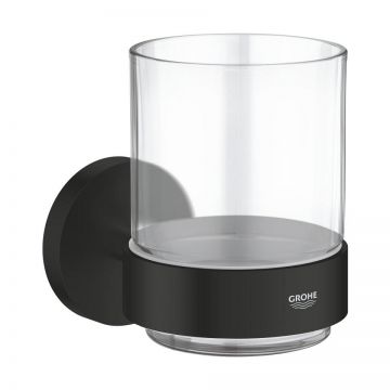 Pahar cu suport de perete Grohe Essentials matte black