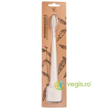 Periuta de Dinti Biodegradabila cu Suport Ivory Desert (Alb)