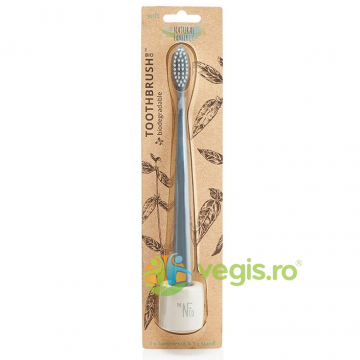 Periuta de Dinti Biodegradabila cu Suport Monsoon Mist (Gri) Nfco