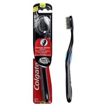 Periuta de Dinti Colgate 360 Charcoal Siah, Peri Medii