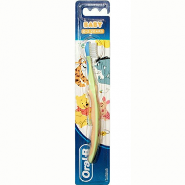 Periuta de Dinti Copii, Oral-B, Disney, Winnie the Pooh, 0-2 ani, Extra-Soft, Culoare Verde