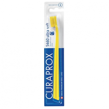 Periuta de Dinti, Curaprox, 5460, Ultra Soft, impotriva Placii Dentare, Curatare Delicata, pentru Gingii Sensibile, Culoare Galbena