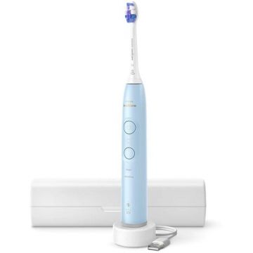 Periuta De Dinti Electrica HX7406/02 Sonica 3 Viteze 1 Capat de Periere Reincarcabila Albastru Deschis