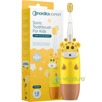Periuta de Dinti Electrica pentru Copii 1-8 Ani Galbena 1buc