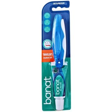 Periuta de Dinti Mini Banat si Pasta de Dinti Banat, 15 ml